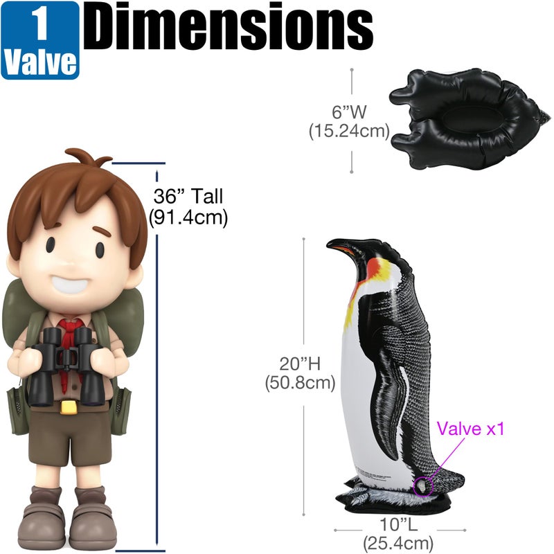 Jet Creations Inflatable Aquatic Animal Penguin, Pack of 4, 20 inches Tall Toys for Kids 3 Year and up, 1 Pack - Image 2